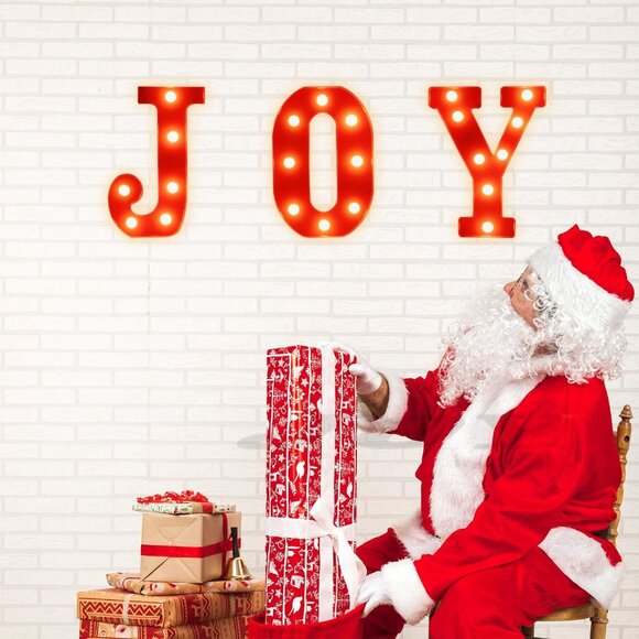 Decorations Indoor Home Decor - 3 LED 8.5 Inches Marquee Light Up JOY Letters Li - Picture 5 of 7